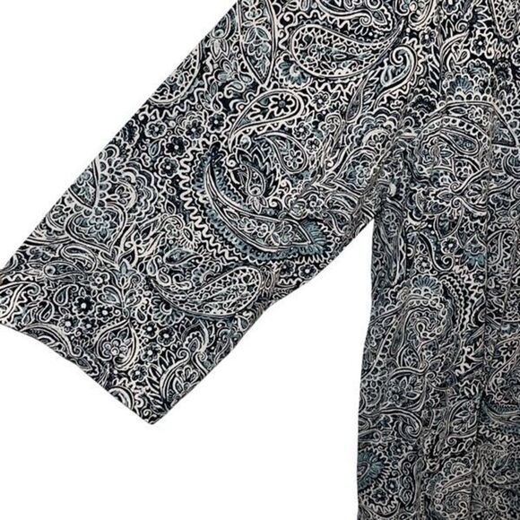 Pure Jill J. Jill Printed Soft-V-Neck Top Paisley Size XL - Picture 4 of 8